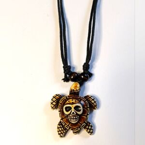 NEW Turtle Necklace Resin Pendant Adjustable Unisex Men Women Jewellery